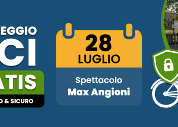 Parcheggio bici custodito gratuito per lo spettacolo di Max Angioni